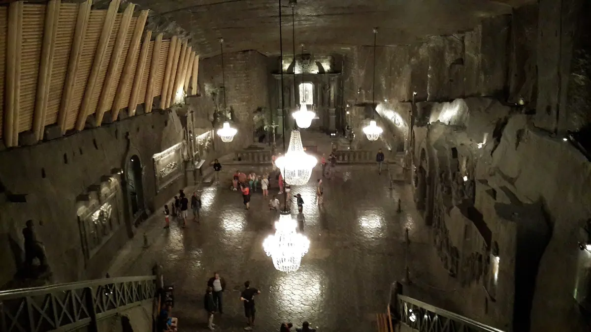 The long hall of the St Kinga Chamber